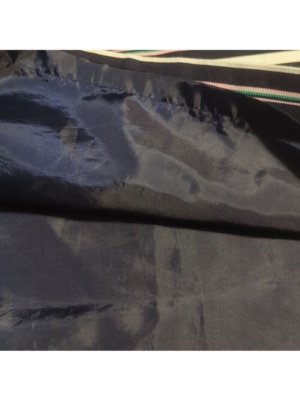 Talbots Petite Striped Skirt Navy Blue Pink Green Size 14 - Picture 4 of 9